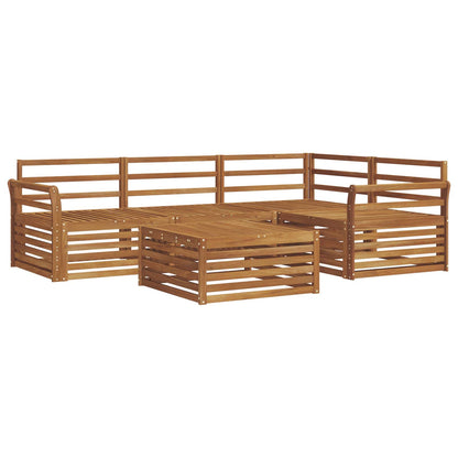 Outdoor Sofa Set 5 pcs Natural Solid Acacia Wood