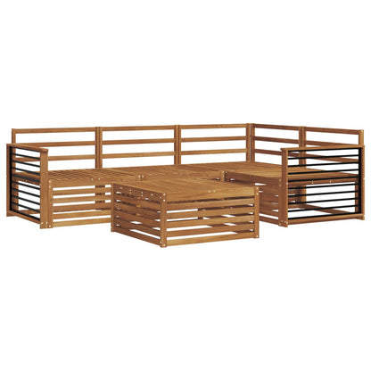 Outdoor Sofa Set 5 pcs Natural Solid Acacia Wood