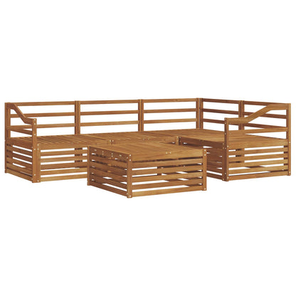 Outdoor Sofa Set 5 pcs Natural Solid Acacia Wood