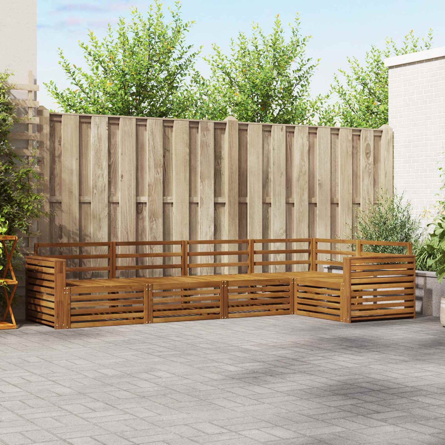 Outdoor Sofa Set 5 pcs Natural