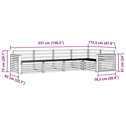 Outdoor Sofa Set 5 pcs Natural