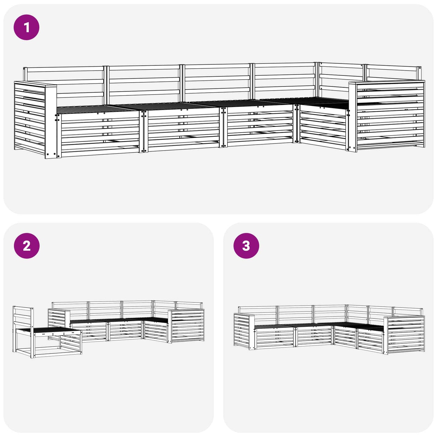 Outdoor Sofa Set 5 pcs Natural