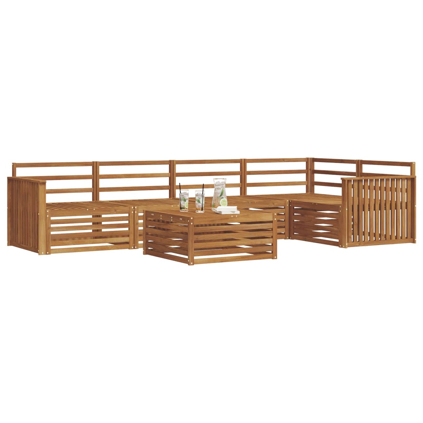 Outdoor Sofa Set 6 pcs Natural