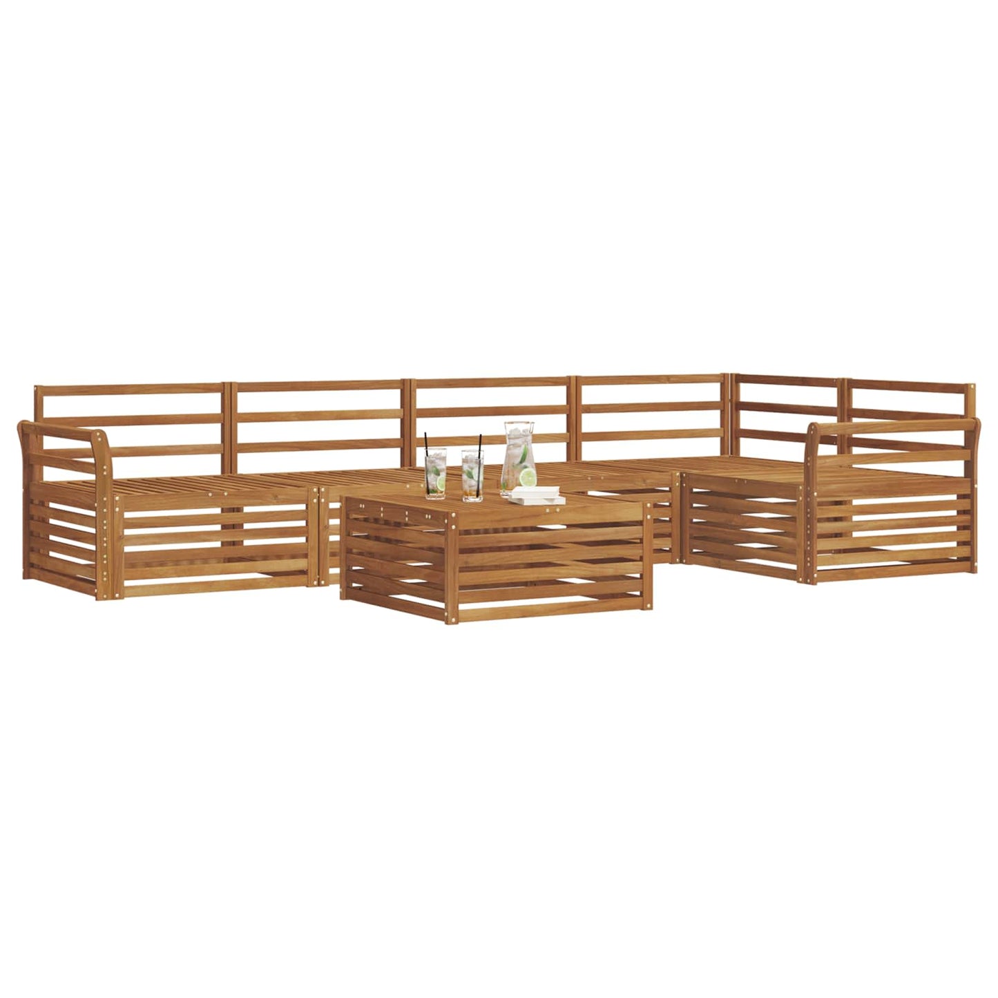 Outdoor Sofa Set 6 pcs Natural