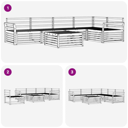 Outdoor Sofa Set 6 pcs Natural