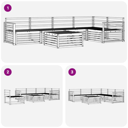 Outdoor Sofa Set 6 pcs Natural