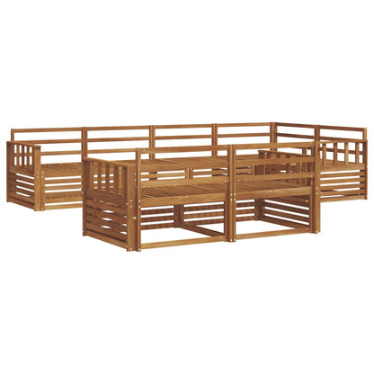 Outdoor Sofa Set 7 pcs Natural Solid Acacia Wood