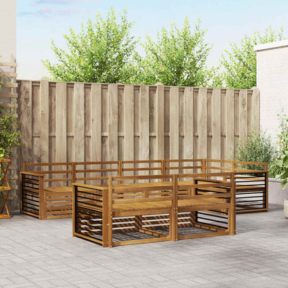 Outdoor Sofa Set 7 pcs Natural Solid Acacia Wood