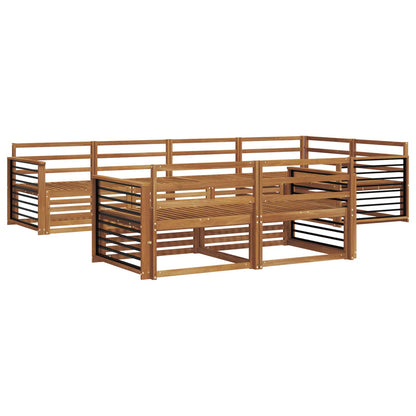 Outdoor Sofa Set 7 pcs Natural Solid Acacia Wood