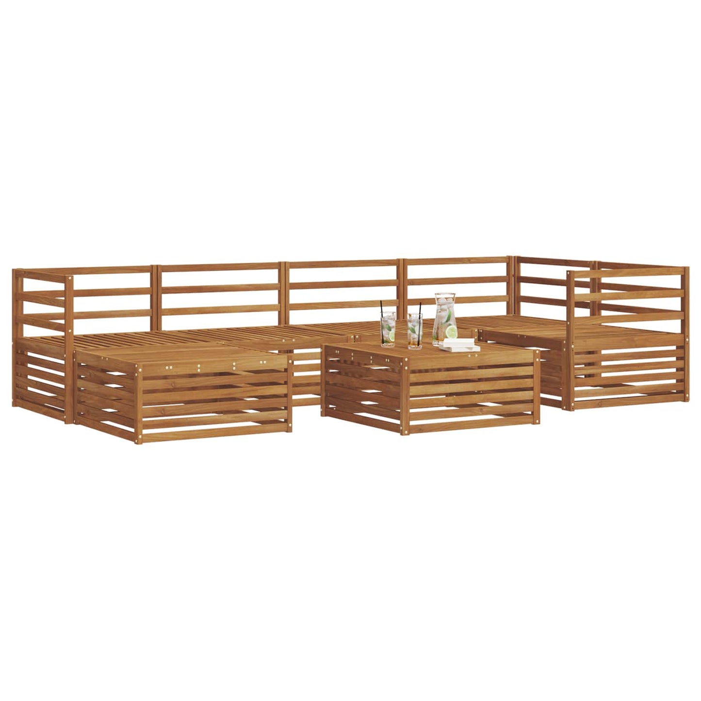 Outdoor Sofa Set 7 pcs Natural