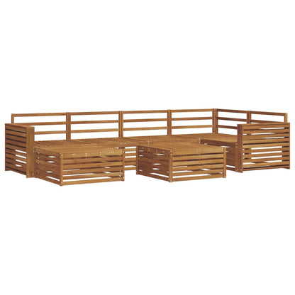 Outdoor Sofa Set 7 pcs Natural Solid Acacia Wood