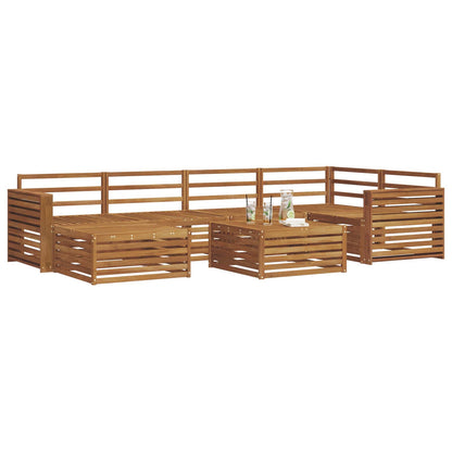 Outdoor Sofa Set 7 pcs Natural Solid Acacia Wood