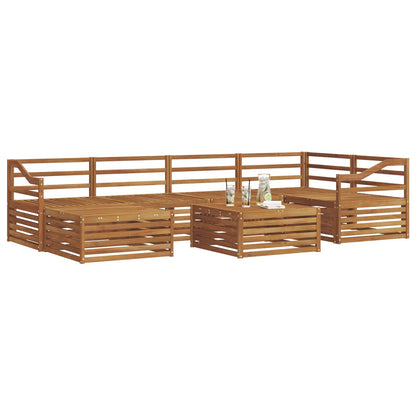 Outdoor Sofa Set 7 pcs Natural Solid Acacia Wood
