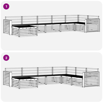 Outdoor Sofa Set 7 pcs Natural