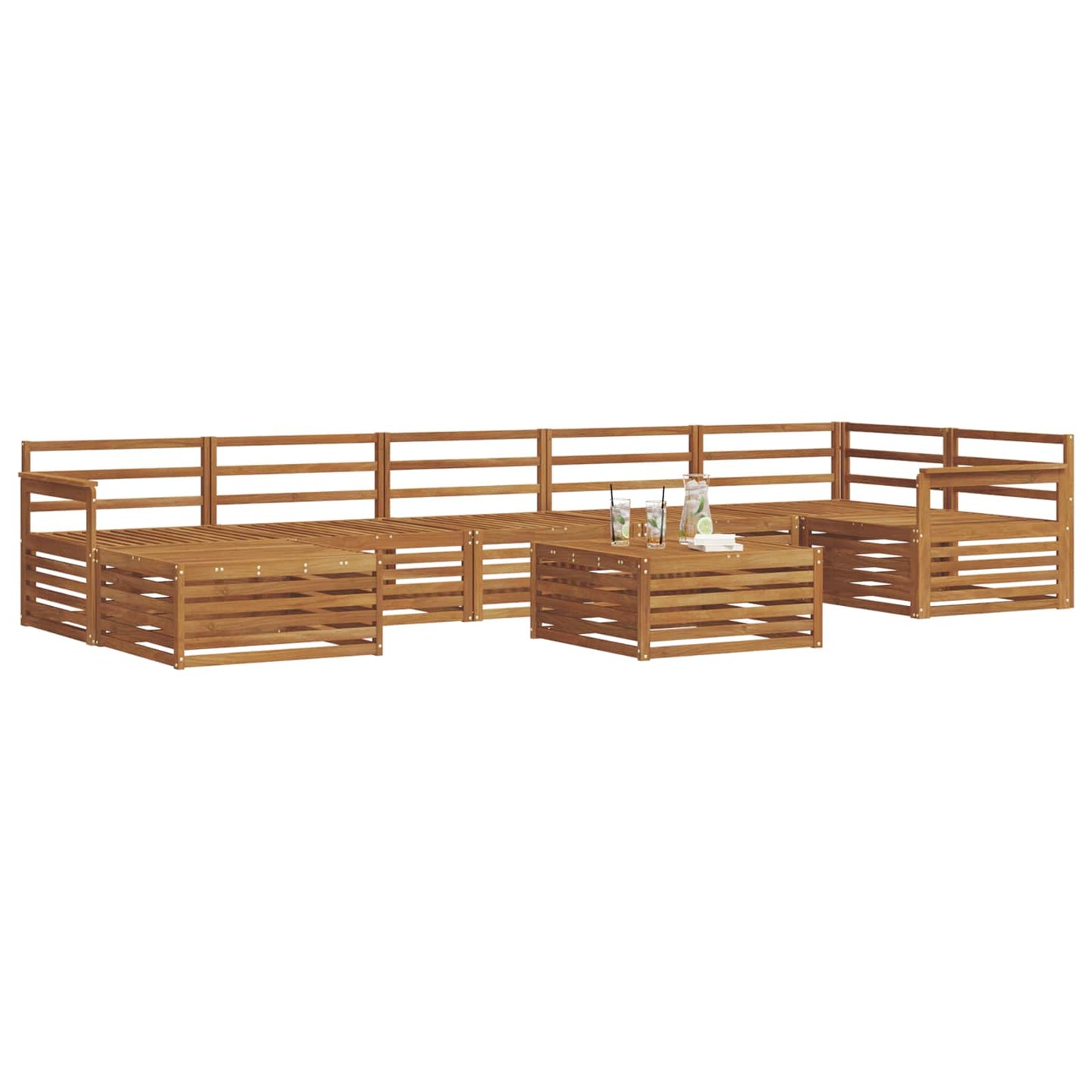 Outdoor Sofa Set 8 pcs Natural
