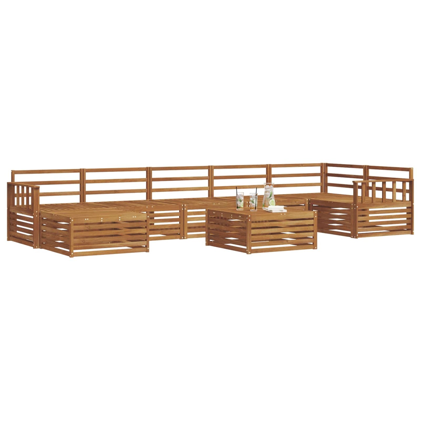 Outdoor Sofa Set 8 pcs Natural