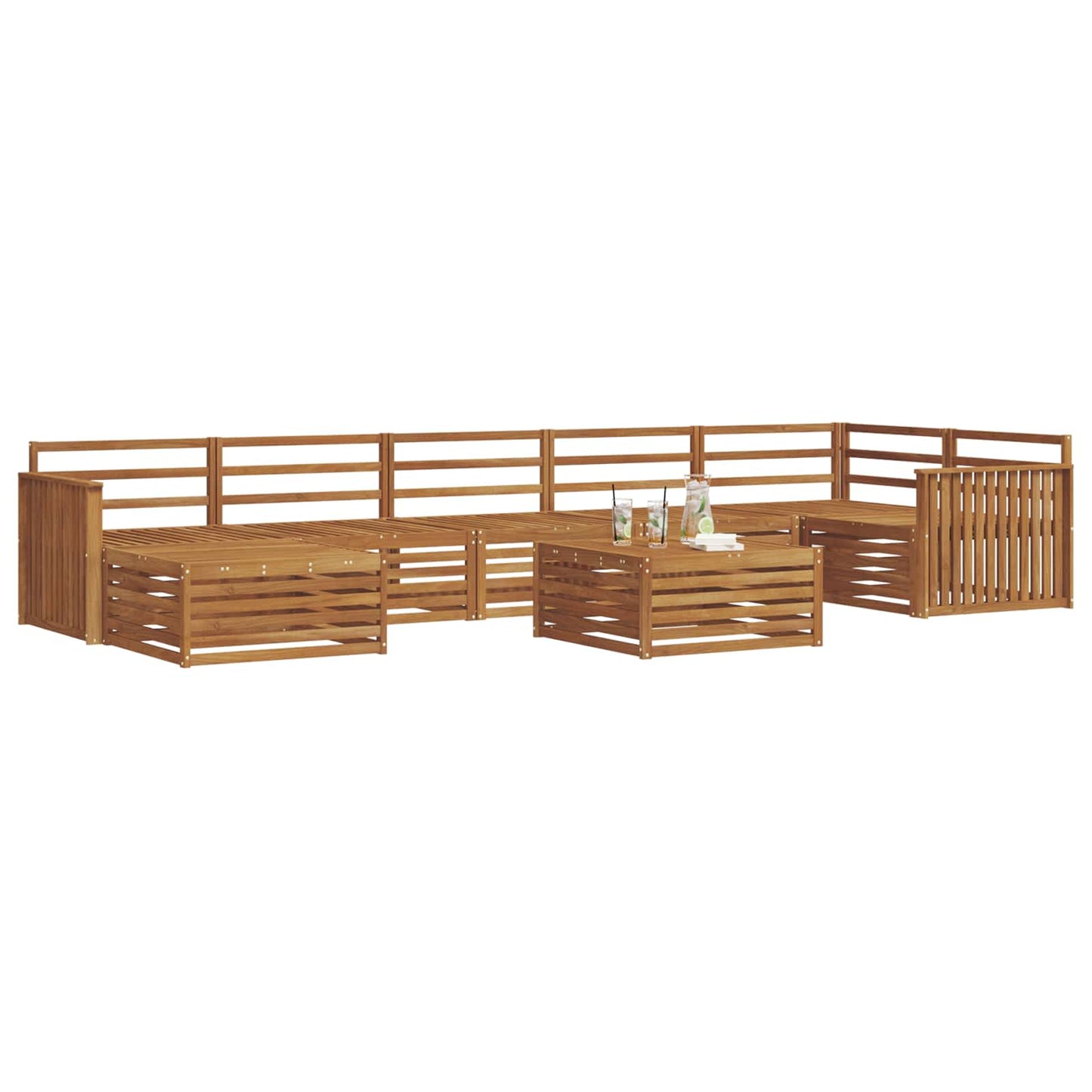 Outdoor Sofa Set 8 pcs Natural