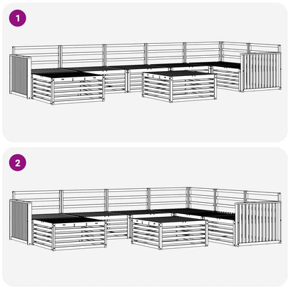 Outdoor Sofa Set 8 pcs Natural