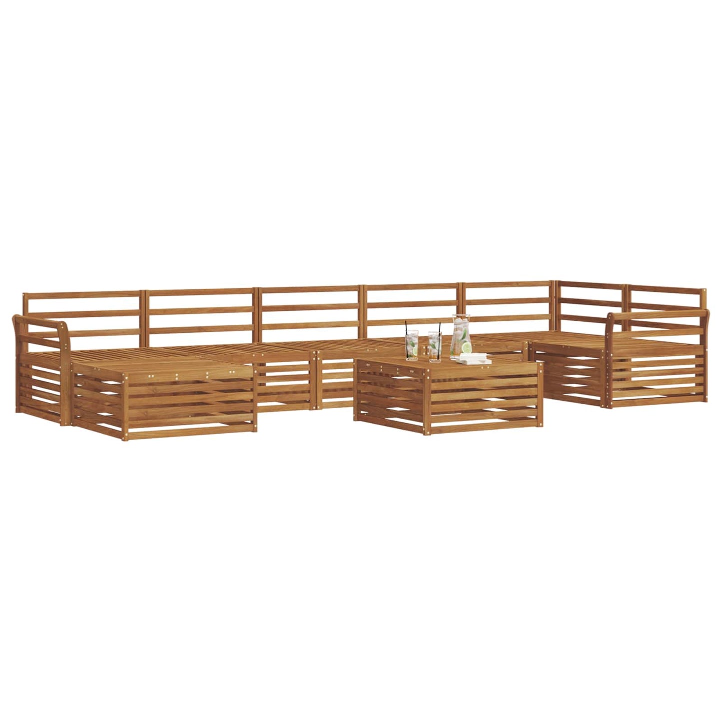 Outdoor Sofa Set 8 pcs Natural