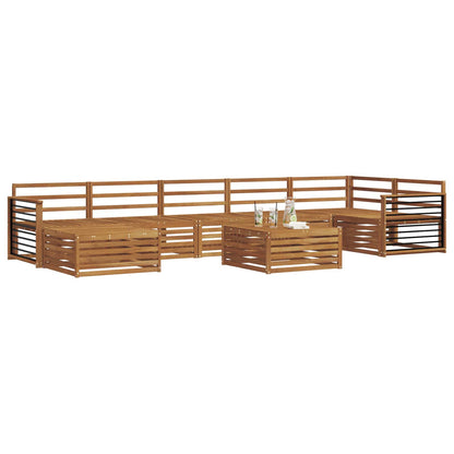 Sofa Sets 8 pcs Natural Solid Acacia Wood