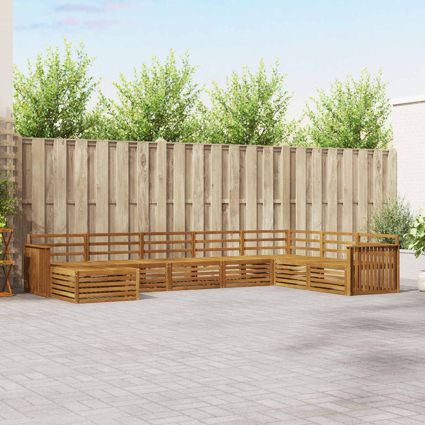 Outdoor Sofa Set 8 pcs Natural