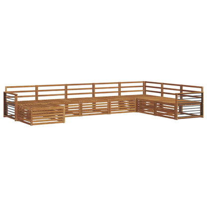 Sofa Sets 8 pcs Natural Solid Acacia Wood