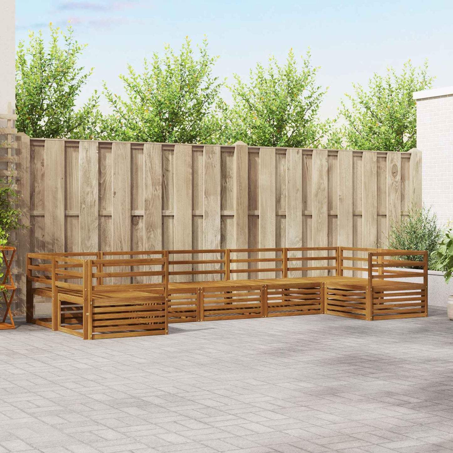 Outdoor Sofa Set 7 pcs Natural
