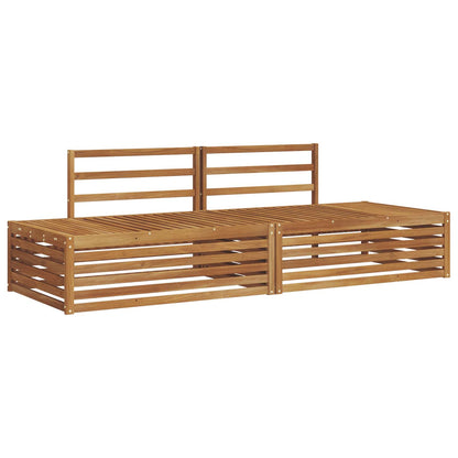 Outdoor Sofa Set Natural 203.5 x 83 x 73 cm Solid Acacia Wood