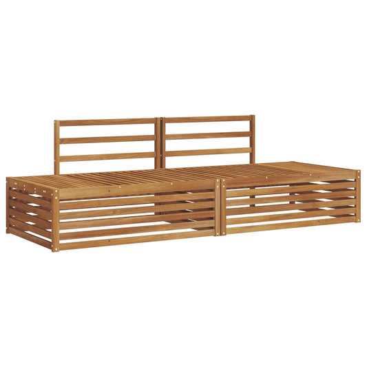 Outdoor Sofa Set Natural 203.5 x 83 x 73 cm Solid Acacia Wood