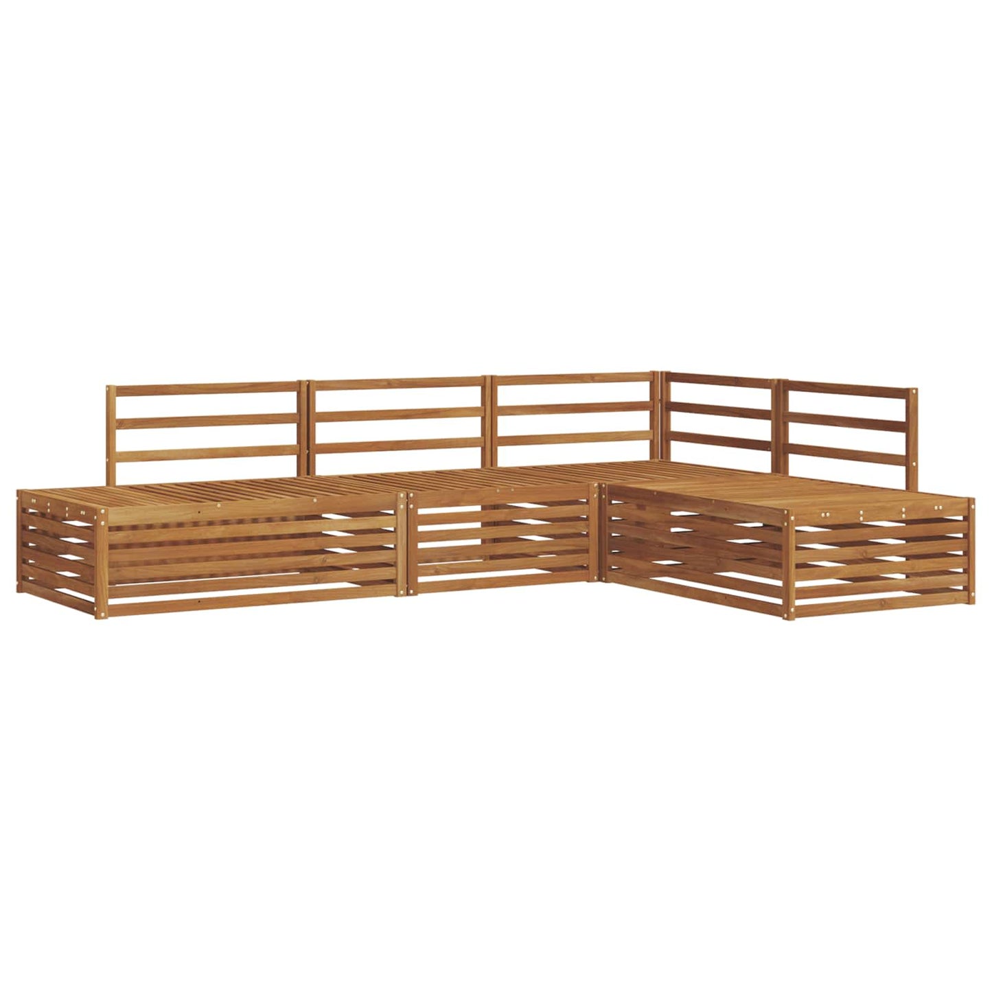 Outdoor Sofa Set 4 Piece Natural Solid Acacia Wood