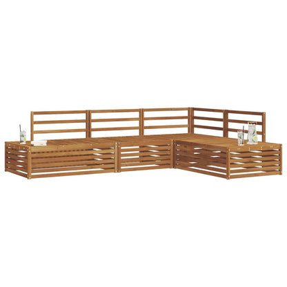 Outdoor Sofa Set 4 Piece Natural Solid Acacia Wood