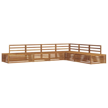 Outdoor Sofa Set 6 Piece Natural Solid Acacia Wood