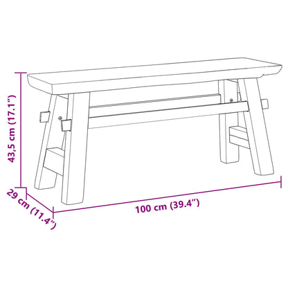 Bench Natural 100 x 29 x 43.5 cm Solid Teak Wood