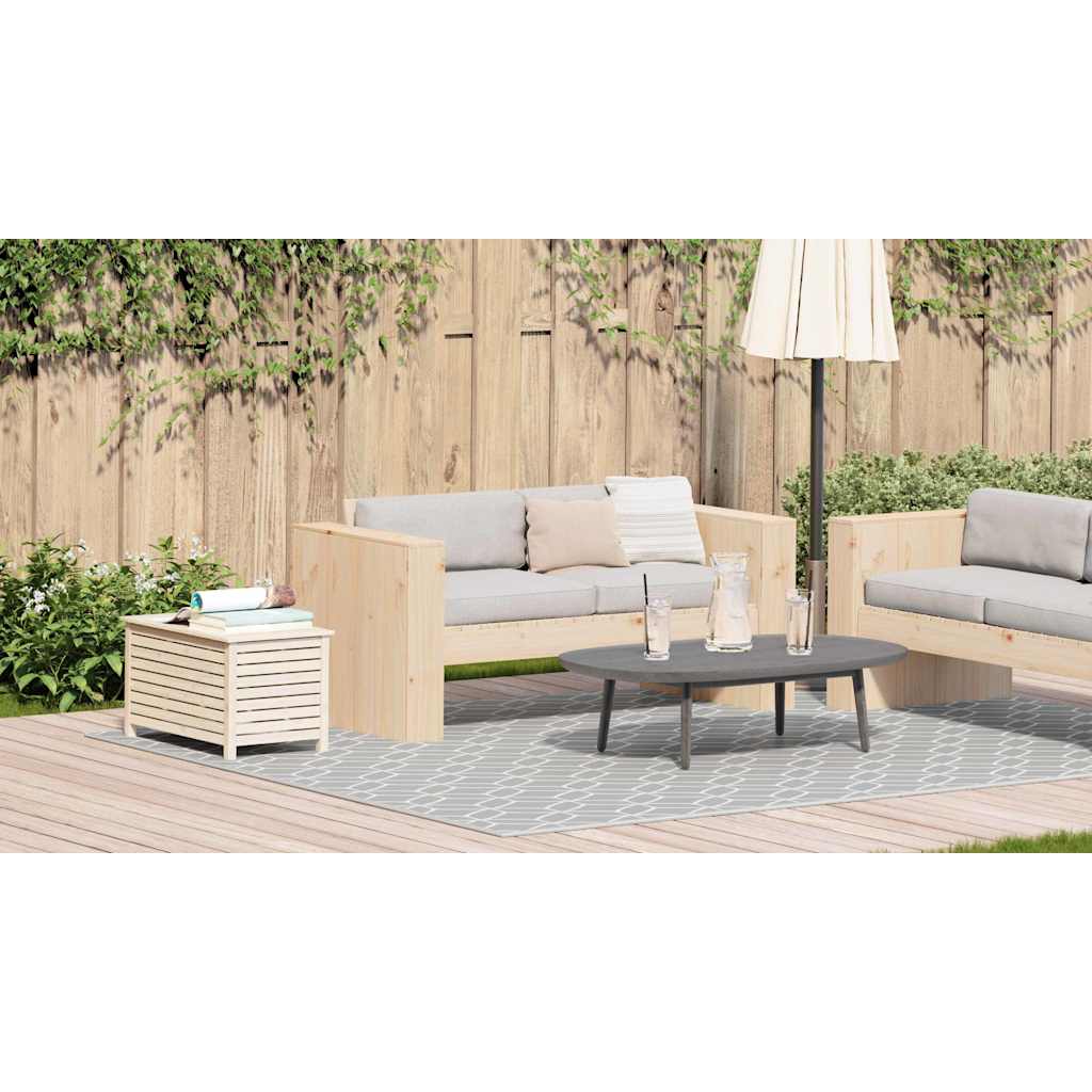 Garden Sofa Natural 134 x 60 x 62 cm Solid Pine Wood