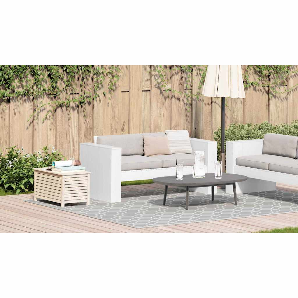 Garden Sofa White 134 x 60 x 62 cm Solid Pine Wood