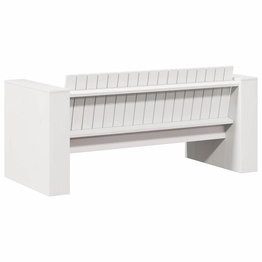 Garden Sofa White 134 x 60 x 62 cm Solid Pine Wood
