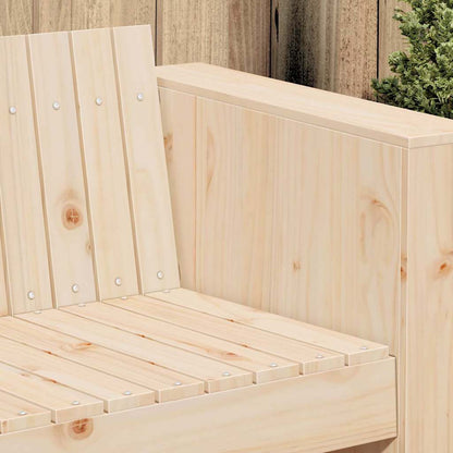 Garden Sofa Natural 185.5 x 60 x 62 cm Solid Pine Wood