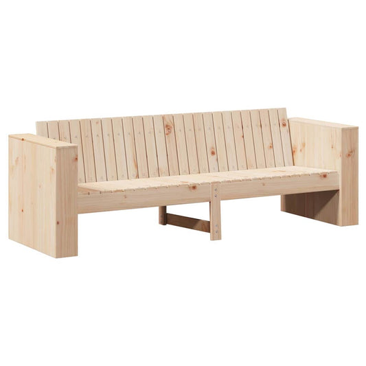 Garden Sofa Natural 185.5 x 60 x 62 cm Solid Pine Wood