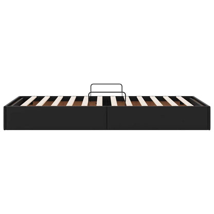 Storage Bed with Headboard Black 90 x 190 cm Faux leather