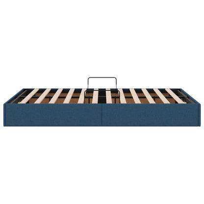 Storage Bed with Mattress with Storage Blue 120 x 200 cm Fabric