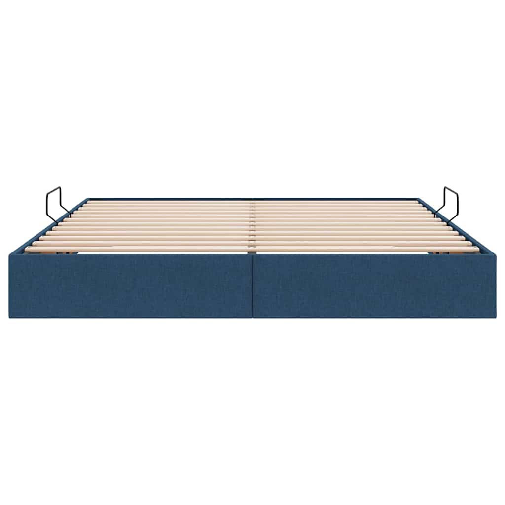 Storage Bed with Mattress with Storage Blue 160 x 200 cm Fabric