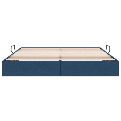 Storage Bed with Mattress with Storage Blue 160 x 200 cm Fabric