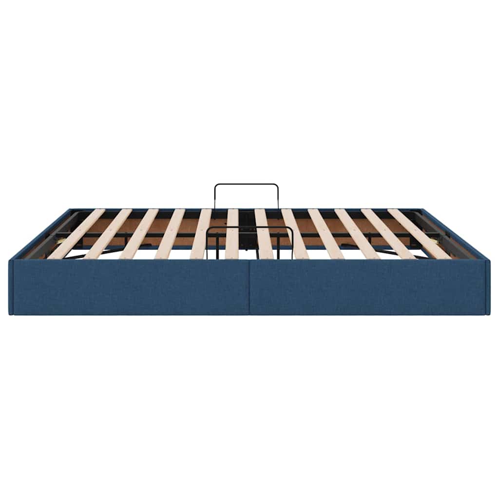 Storage Bed with Mattress with Storage Blue 160 x 200 cm Fabric