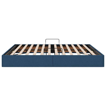 Storage Bed with Mattress with Storage Blue 160 x 200 cm Fabric