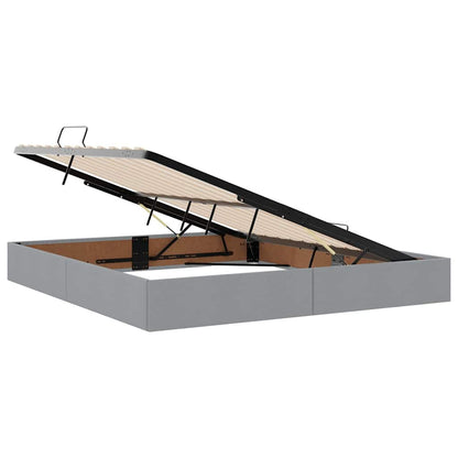 Storage Bed with Headboard Light Grey 180 x 200 cm Fabric