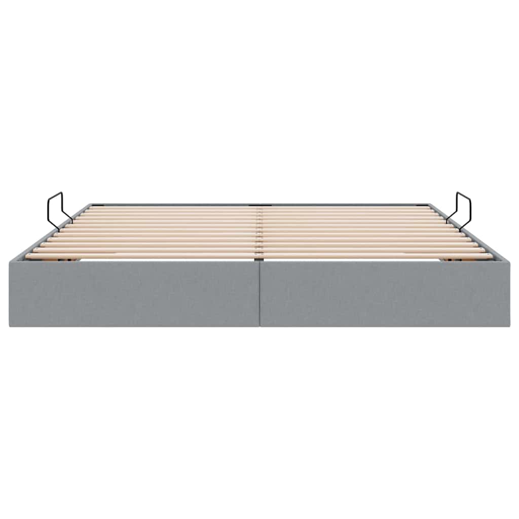 Storage Bed with Headboard Light Grey 180 x 200 cm Fabric