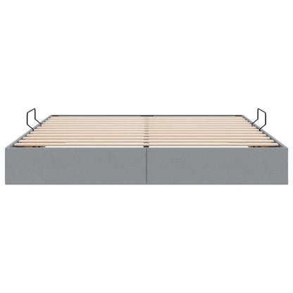 Storage Bed with Headboard Light Grey 180 x 200 cm Fabric