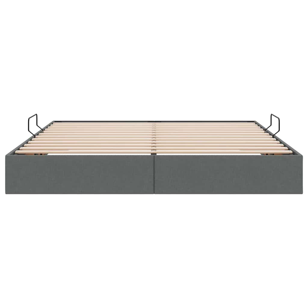Storage Bed with Headboard Dark Grey 180 x 200 cm Fabric