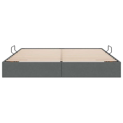 Storage Bed with Headboard Dark Grey 180 x 200 cm Fabric
