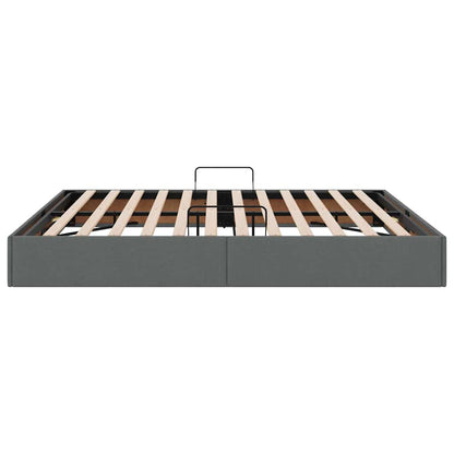 Storage Bed with Headboard Dark Grey 180 x 200 cm Fabric
